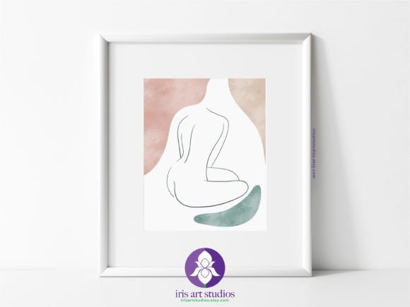 Download Minimalistic Sitting Nude Boho Line Art - Premium Resources