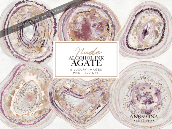 Download Nude Agate Gemstone Clipart - Premium Bundle