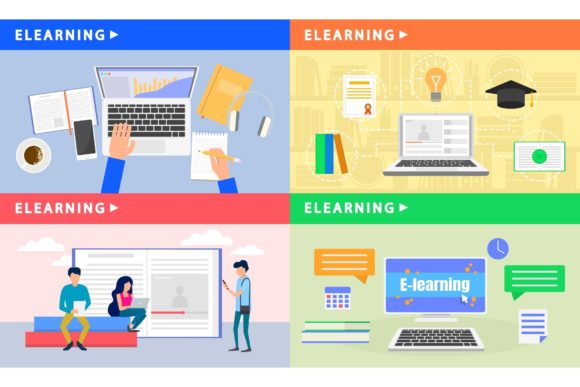 Download Elearning Banner Set, Flat Style - Elearning Collection