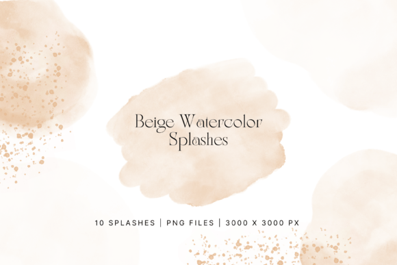 Download Nude Beige Watercolor Splash, Splatter - Nude Collection