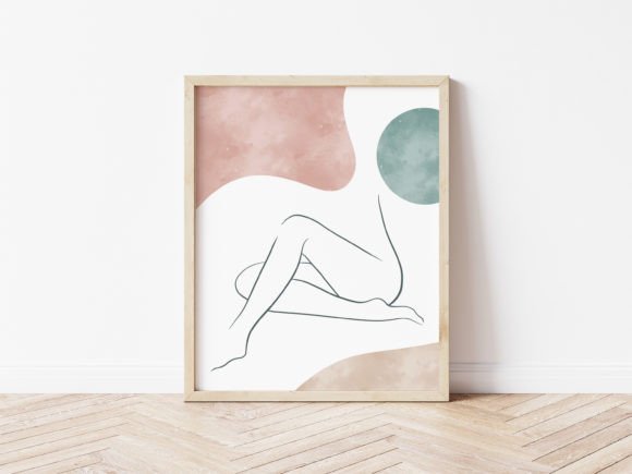 Download Minimalistic Sitting Nude Boho Line Art - Premium Resources