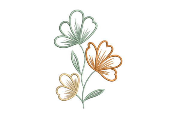 Download Minimal Linework Wildflower Trio - Minimal Collection